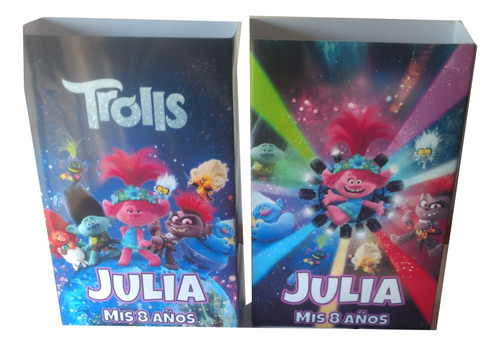 Souvenir Trolls - 15 Bolsitas 15 Libritos Y 15 Lapices X6 