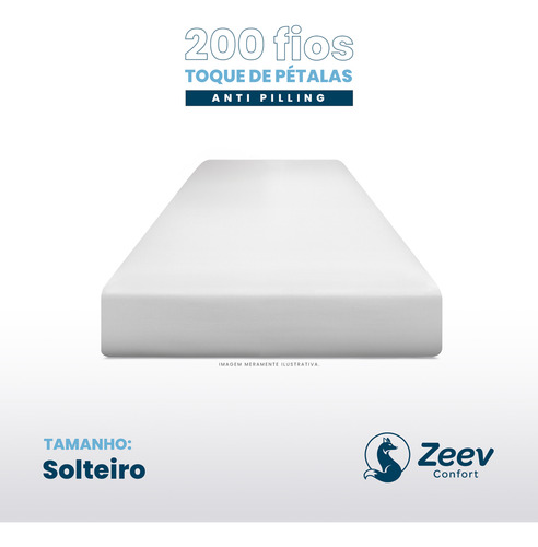 Lençol Solteiro 200 Fios Toque De Pétalas Anti-pilling