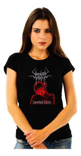 Polera Mujer Sadistic Intent Morbid Faith Metal Impresión Di