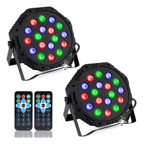 Cañon De Leds Rgb Dmx512 Multicolor 18x1.5w Control Remoto