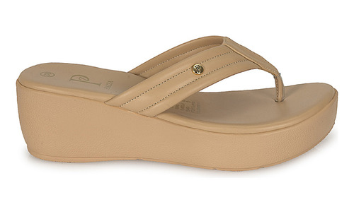 Sandalia Tijera Casual Mujer Piazza Beige 012