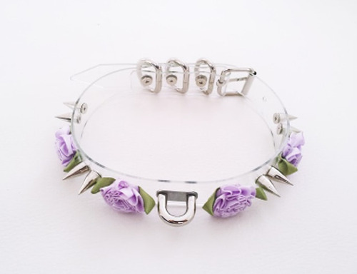 Collar De Flores De Estilo Punk Para Mujer, Gargan Purple Fl