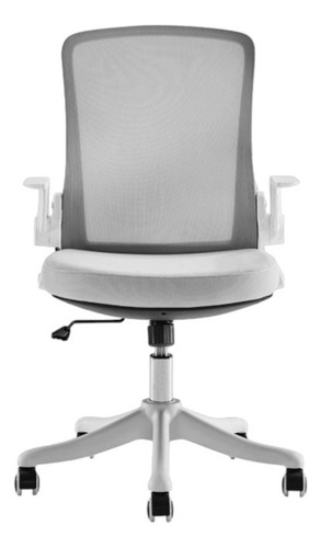 Silla Ejecutiva Ergonómica De Oficina Deli Escritorio 91106 Color Gris Material Del Tapizado Malla Elástica