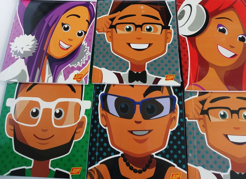 Libretas Personajes Cursosco-gluep (tamaño 12x17cm, Blancas)