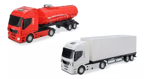 Brinquedo Caminhão Iveco Hi Way Tanque Vermelho