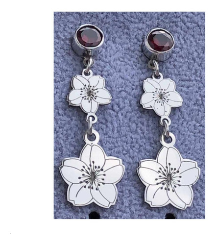 Aretes Lindos Colgante Flor Con Zirconias Vkar05