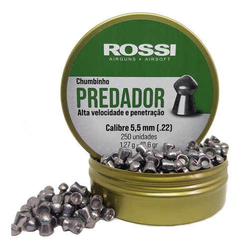 Chumbinho Rossi Predador 5,5mm (.22) Carabina De Pressão Pcp
