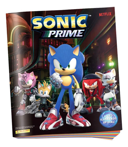 Kit Sonic Prime Álbum De Figurinhas + 10 Envelopes