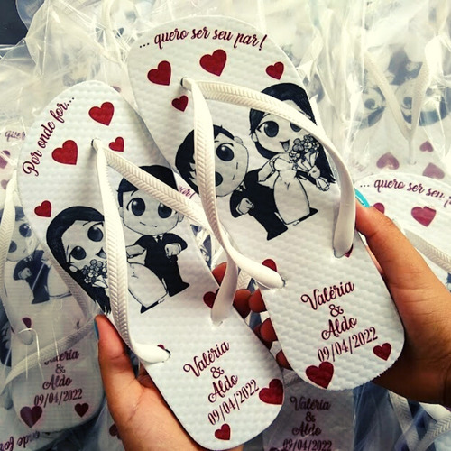 Imagem 7 de 7 de Chinelo Personalizado Para Madrinhas De Casamento Noivinhos