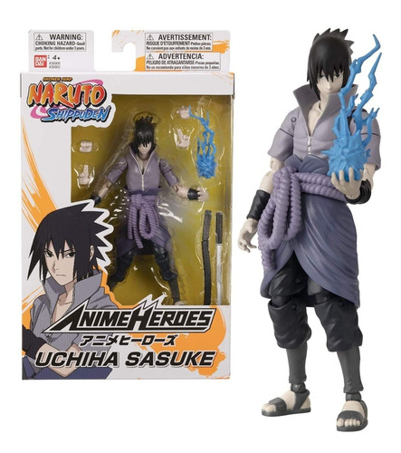 Figura Naruto Shippuden, Sasuke Uchiha Anime Heroes Original