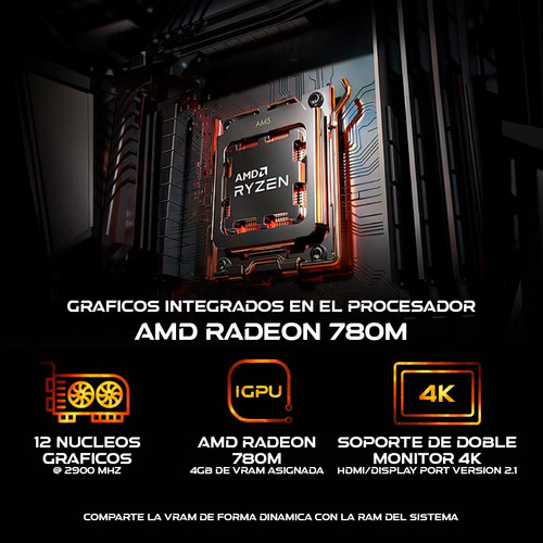 Pc Gamer Amd Ryzen 8700g 32gb Ddr5 1tb Ssd Radeon 780m Msi