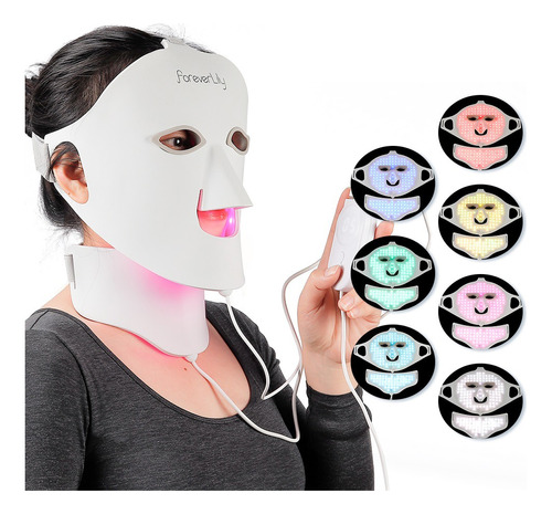 Máscara De Belleza Terapia Facial Con Fotones 7 Colors Led