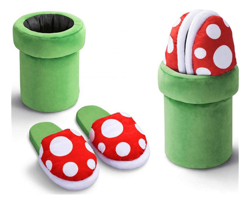 Pantuflas Mario Bross Nintendo Planta Carnívora