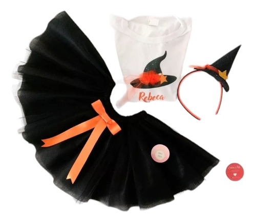 Disfraz Conjunto Cumple Bruja Halloween Negro By @chic.tutu