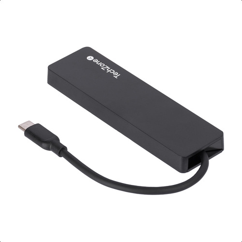 Hub Usb Tipo C Con 4 Puertos Usb 3.0 De Alta Velocidad Color Negro