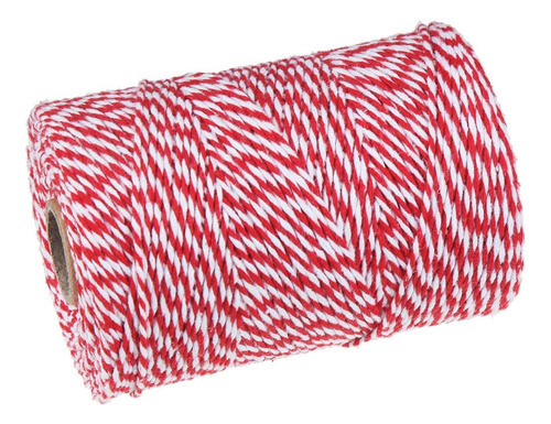 Cordel De Algodón Para Panaderos 656 Pies Rojo Y Blanco
