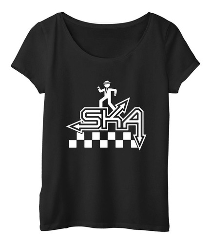 Remera Mujer  Color Ska Flechas Baile Disco Musica Silueta