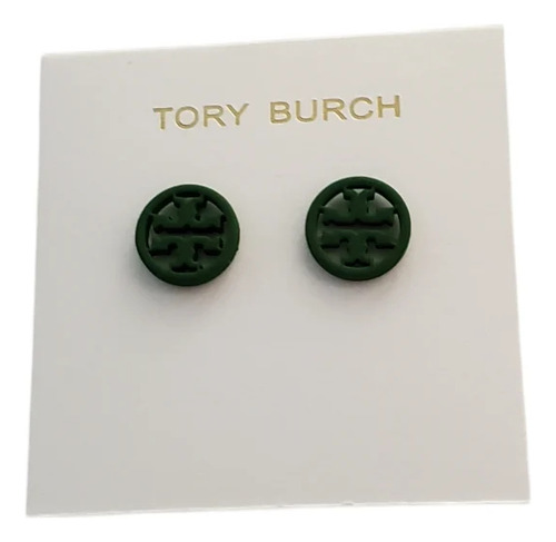 Aretes Tory Burch Logo Redondo Clásico En Color