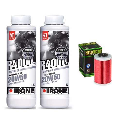 Cambio Aceite Pulsar200ns Ipone Sintetic Filtro Hiflo Racing