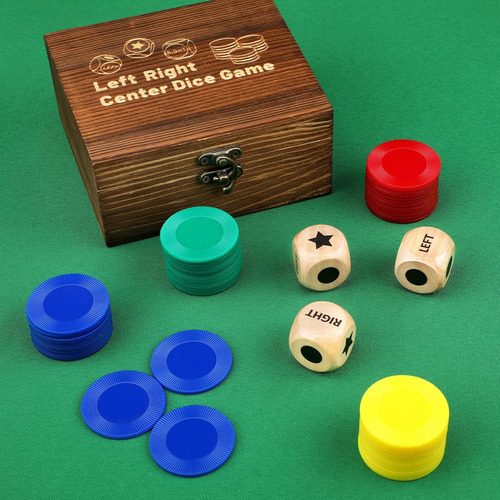 Juego De Dados Central Izquierdo Y Derecho, Incluye 3 Dados