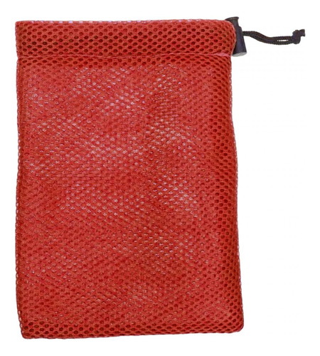Bolsa Pequeña De Malla Con Cordón, Saco Para Cosas, Rojo
