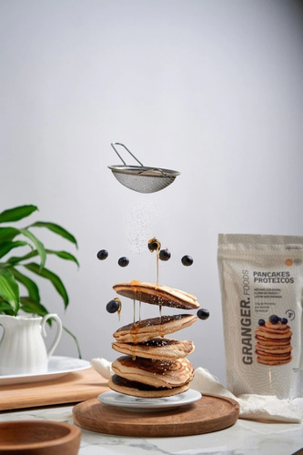 Imagen 2 de 3 de Pancakes Proteicos Granger Chocolate X 450 Gr 18 Pancakes