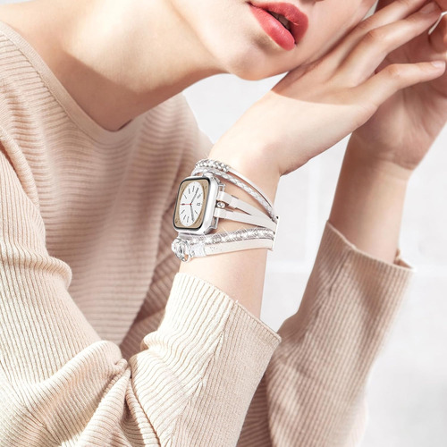 Pulsera De Cuero Bohemia Compatible Con Apple Watch Band De