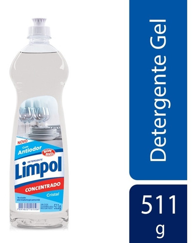 Detergente Limpol Cristal em gel cristal em squeeze 511 g