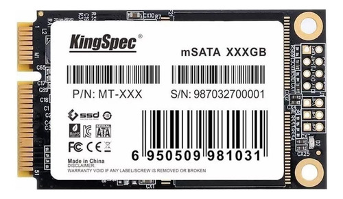 Unidad De Estado Sólido Interna Kingspec Msata Ssd 128gb De