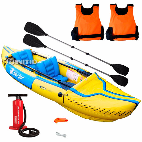 Kayak Canoa Inflable 1-2 Personas Sevylor Tahiti + Inflador