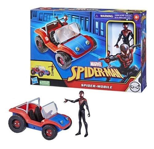 Miles Morales Con Vehiculo Spider-movile Marvel Spider-man