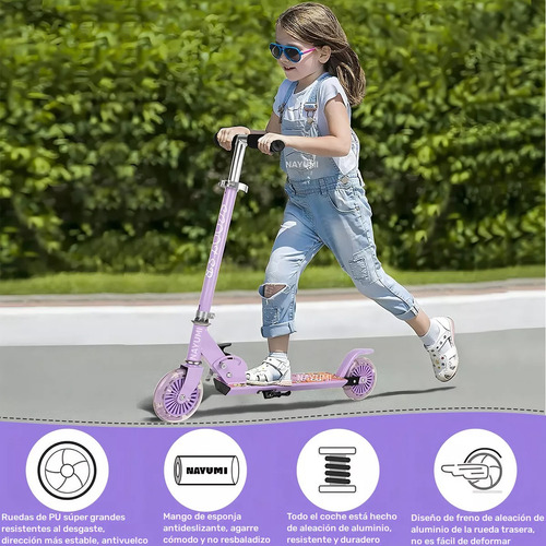 Scooter Patin Del Diablo Ajustable Plegable Niños Y Adolesce