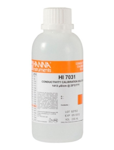 Solucion Conductividad 1413 Us/cm Hanna Instrument 500 Ml