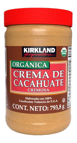 Crema De Cacahuate Mani Orgánica Kirkland 793.8g
