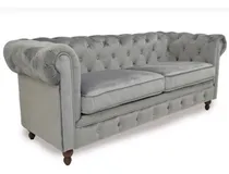 Comprar Sillon Chester Chesterfield De 180 Cm  En Pana Antimanchas