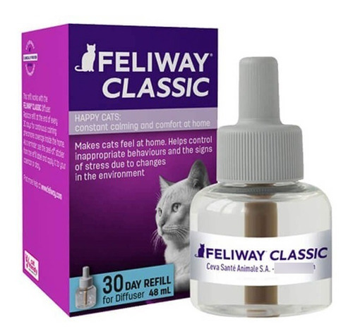 Feliway Clasic  Repúesto 48 Ml / 30 Dias Razas Mascotas 