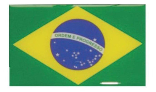 Imagem 1 de 1 de Adesivo Resinado Bandeira Do Brasil 5x8 Cm