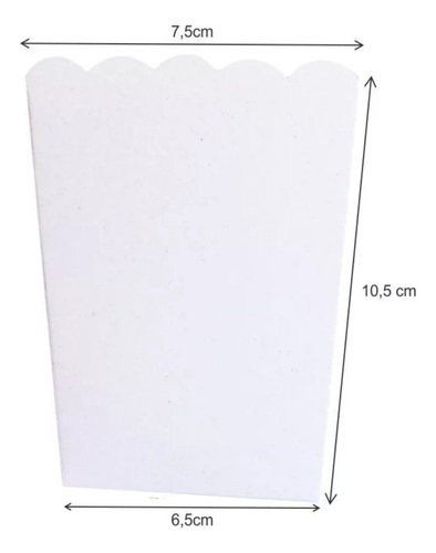 Imagen 3 de 5 de Caja Pochoclos Poc1 X 10u Packaging Blanco Madera