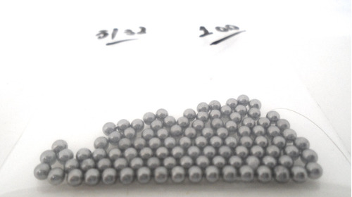100 Esferas Bolinha De Aço Carbono Para Pedais Clip 3/32.