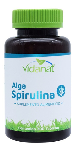 Alga Spirulina Vidanat 200 Tabletas 400mg Original 