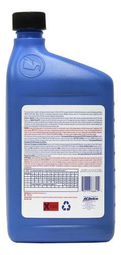 Anticongelante Naranja 1 L P/diluir Acdelco ( 1pz )