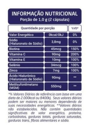 Imagem 2 de 2 de Ácido Hialurônico Haplex ® Plus 60 Cáp. Divinitè