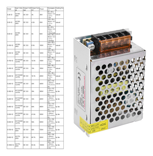 Adaptador De Controlador De Fuente De Alimentación Dc12v, Pa