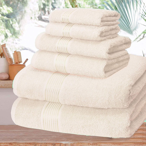 6 Toallas De Algodon Ultra Suaves Belizzi Home 70135, Color