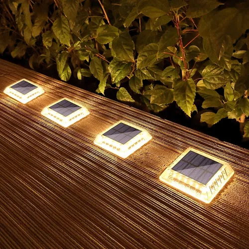 Luces Solares Para Terraza 4 Led 30 Lúmenes Blanco Cálido