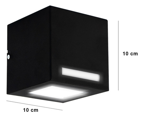 Pack X2 Gioluce Aplique Unidireccional Luz Gu10 Led Exterior Lampara Color Negro