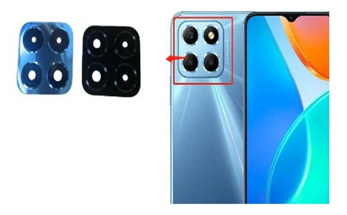 Repuesto Luna Lente Vidrio Camara Huawei Honor X6 + Adhesivo