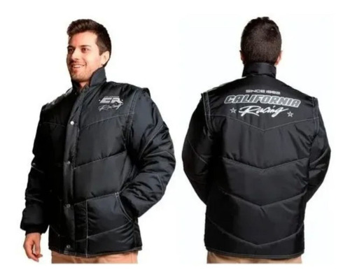 Jaqueta Motoqueiro California Life Masculino Original Preto