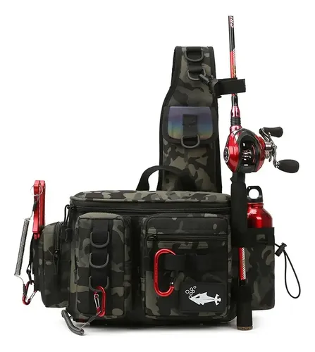 Iboa Pochete Bolsa Mochila Impermeável para Pesca - Verde-escuro
