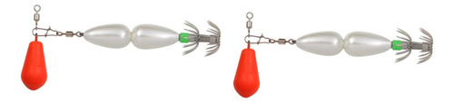2x Squid Jig Manga Ganchos Jig Lure Swim Señuel Con Gancho
